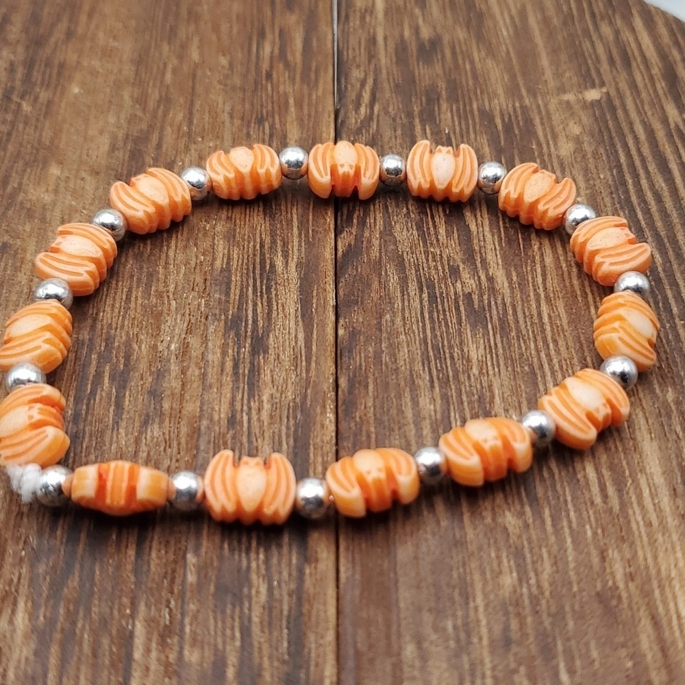 3/$20 B2321 flying orangeβ bats cute bracelet stretch